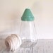 Sugar Shaker Jar Jadeite Lid Vintage Glass Shaker Retro Shabby Chic, ECS