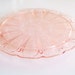 Vintage Platter Pink Depression Glass Tray Cake Server Pink Cherry Blossom Footed Plate Cupcake Stand Jeannette Pattern