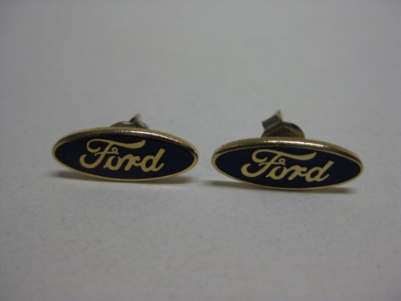 Ford logo earrings #6