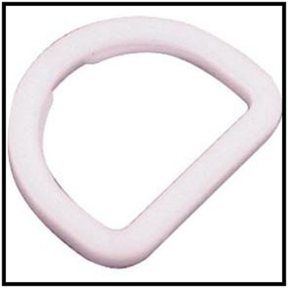 1 inch Plastic D Rings White Plastic D Rings Pack by