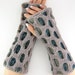 Fingerless gloves fingerless mittens arm warmers knit honeycomb motif orchid rusty brown indigo curationnation therougett