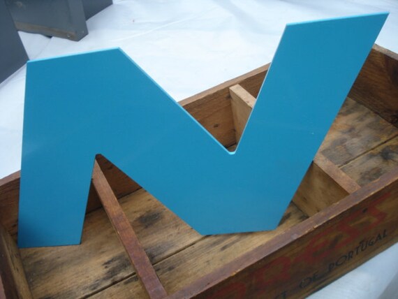 Vintage Slanted Letter N