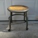 Vintage Industrial Chic Rolling Stool