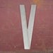 Vintage Aluminum Metal Roman Numeral V or Letter V
