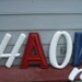 Vintage Large Plastic Slanted Upper Case Letter O