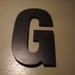 Vintage Reclaimed Industrial Aluminum Metal Store Sign Letter G