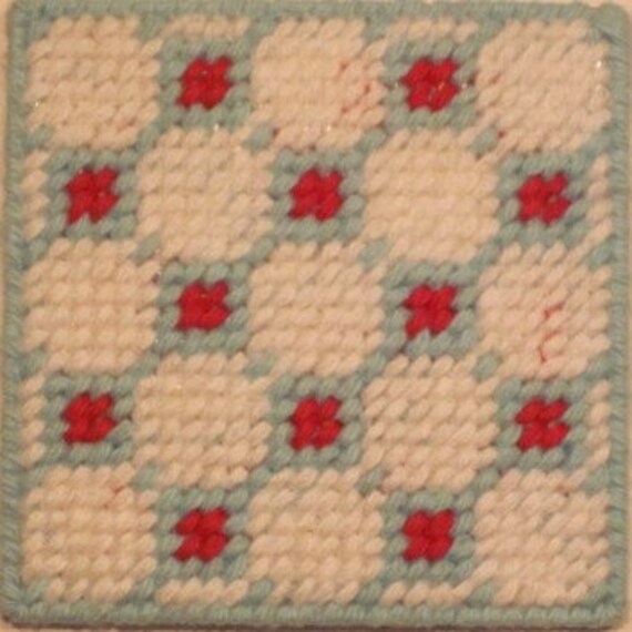 Needlepoint Coaster Kit For Beginners In Mosaic Pattern