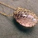 Dragon Scales Ombre Amethyst 14 kt Gold Fishnet Necklace OOAK