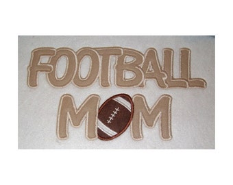 Instant Download Football Mom Embroidery Machine Applique Design 680