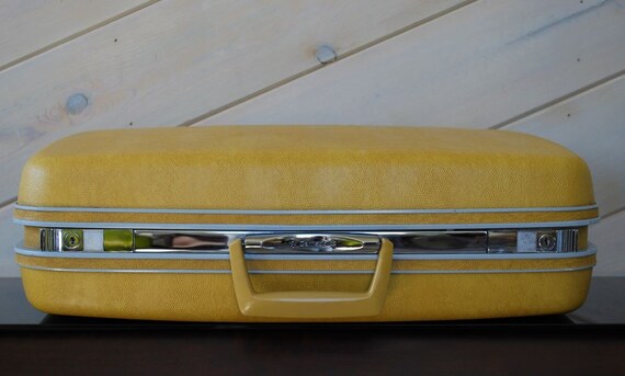 Vintage Mustard Yellow Samsonite Silhouette Suitcase