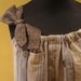 Striped Upcycled Boyfriend Tank Top with Two Changeable Necktie Shoulder Straps - made from man's shirt - Womens Upcycled Clothing