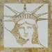 SALE 6x6 Etched Porcelain Statue of Liberty Tile