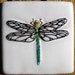 4x4 Green Dragonfly Handmade Tile