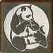 Panda Bear- 4x4 Etched Porcelain Tile
