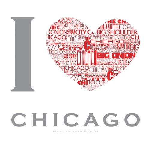 I Love Chicago Nickname Poster 20x20