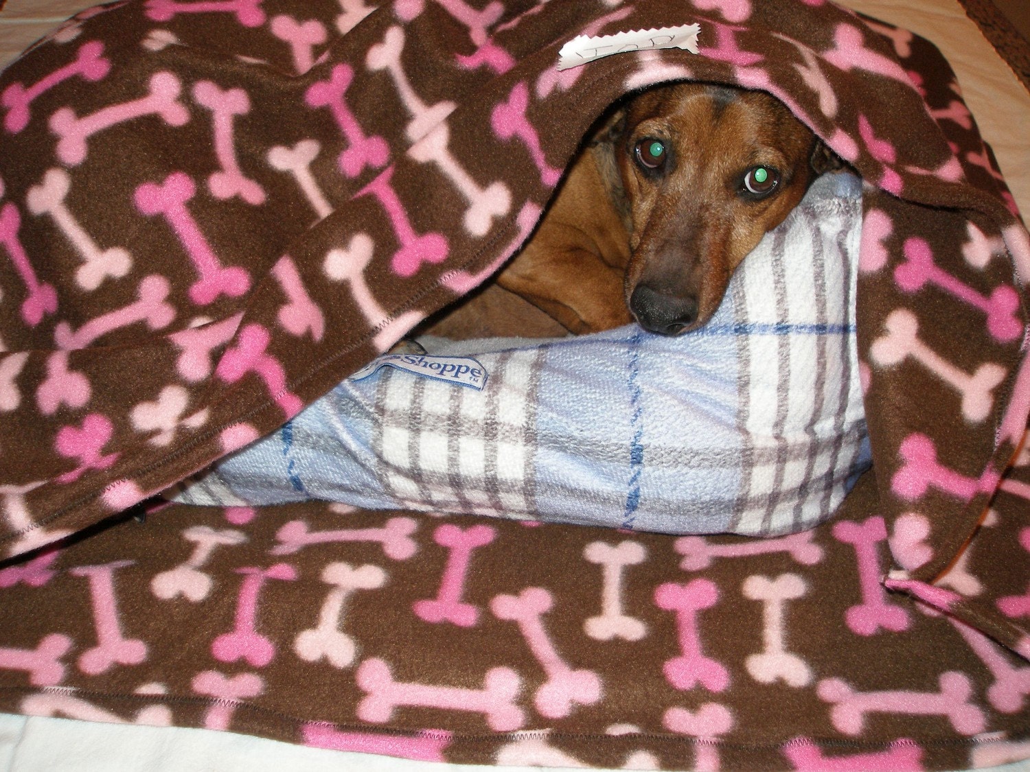 Handmade Warm Fleece Dog Sleeping Bag snuggle sack 1