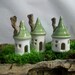 Fairy Houses - Set of 3 Handmade, Wheel Thrown