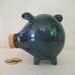Piggy Bank - Teal - Larger Opening - Handmade on the Potters Wheel Wheel