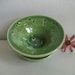 Soap Dish - Lovely Deep Green with a Carved and Pressed Design