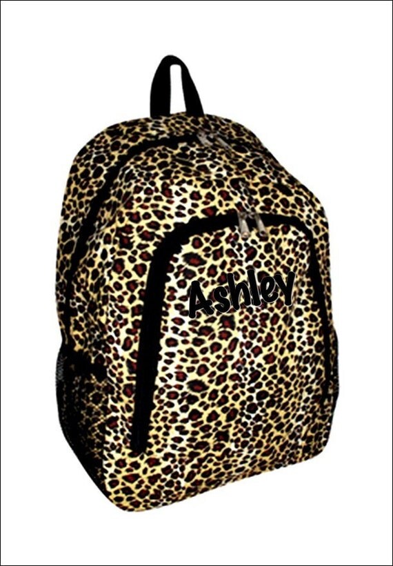 leopard print drawstring backpack