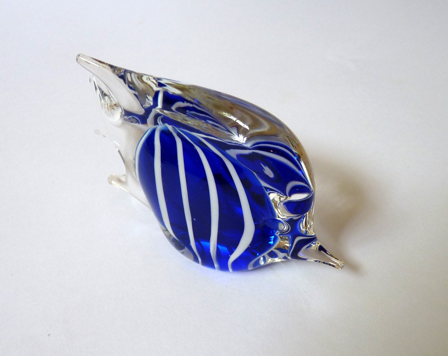 Vintage Murano Glass tropical Angel Fish Blue