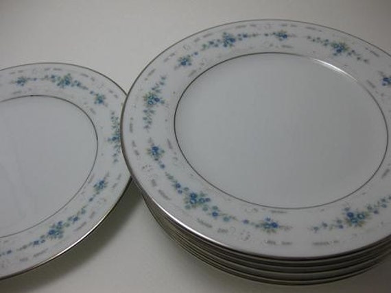 RESERVED Vintage Blue And Aqua Floral Noritake Frolic Bread