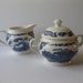 Vintage Alfred Meakin Fair Winds Blue and White Classic Cream and Sugar Set