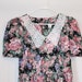 Vintage 1990s Grunge Floral Laced Collar Long Dress