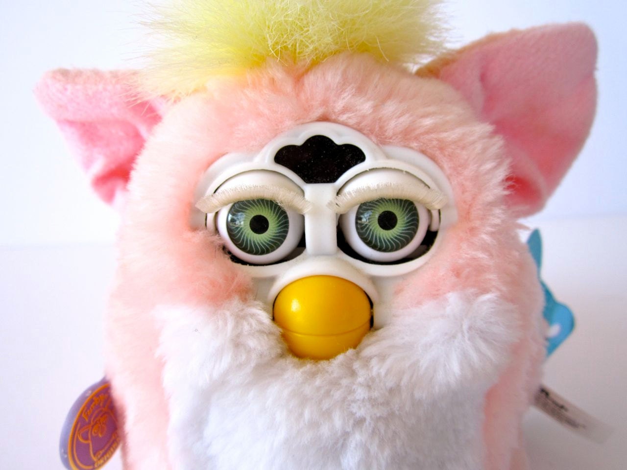 Working Vintage 90's Pastel Pink Furby Baby