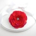 Red Rose Flower Hair Clip Fascinator