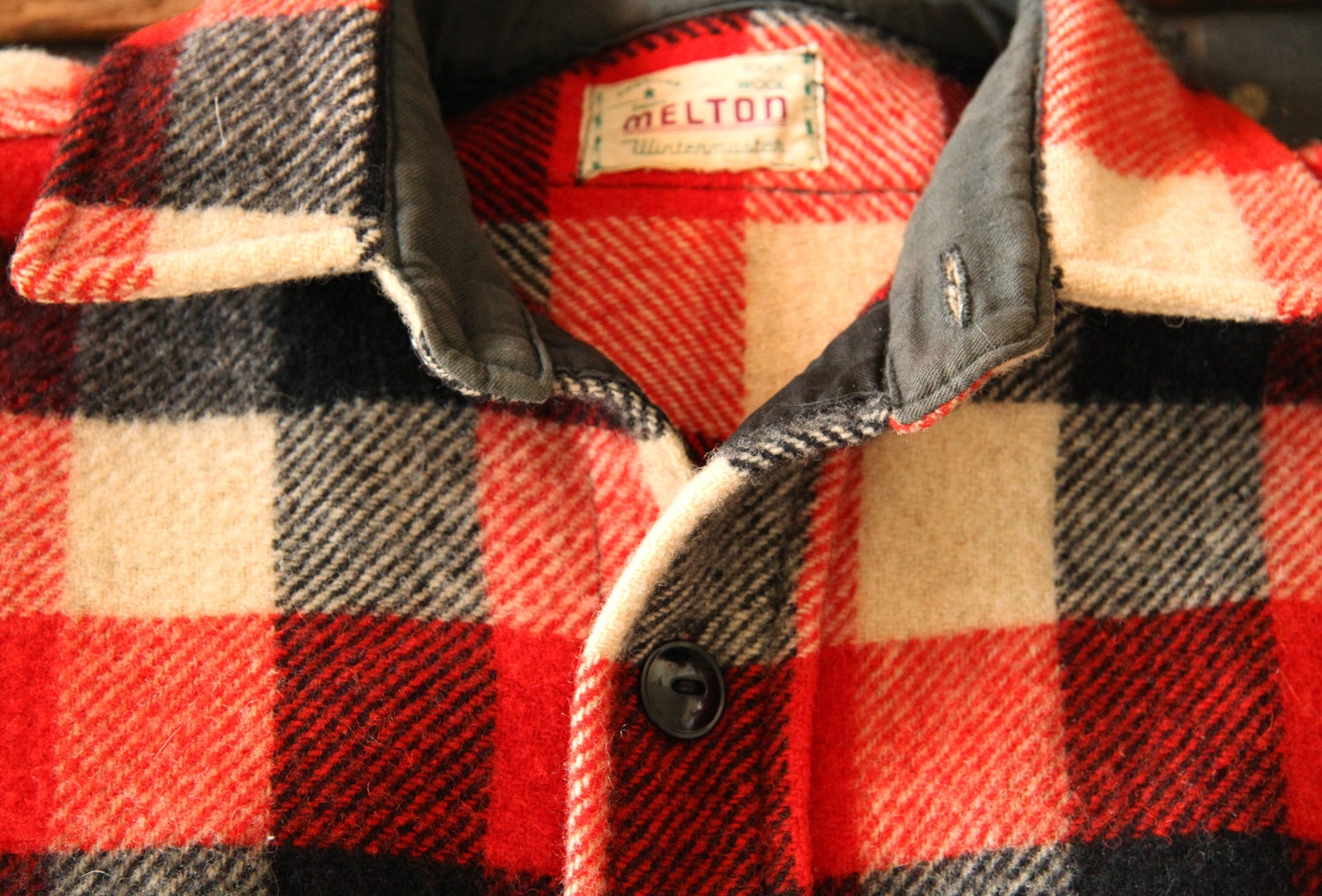 Items similar to Wool Lumberjack Jacket Coat Medium 70s on Etsy