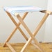 Vintage Folding Camp Stool Red White and Blue Striped Seat