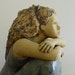 Meditation - ceramic sculpture, woman, female figure