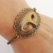 Steampunk masquerade Mask Bracelet- Antique Brass