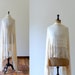 Vintage 1920s chiffon silk ivory piano shawl. wedding shawl
