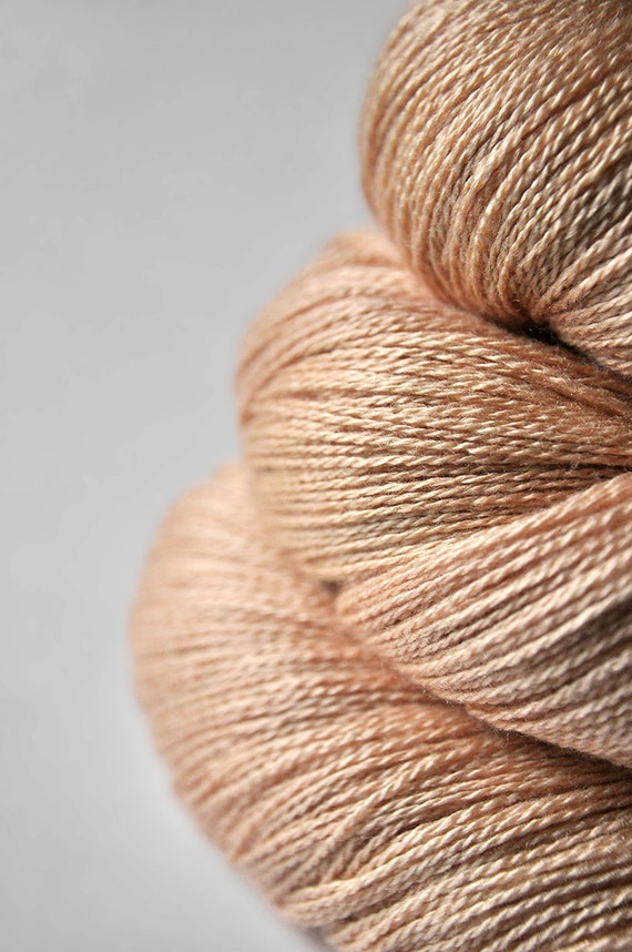 Antique rose gold OOAK Silk/Merino Yarn Lace weight