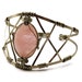 RESERVED Wire Wrap Romantic Arm Bracelet with Rose Quartz stone