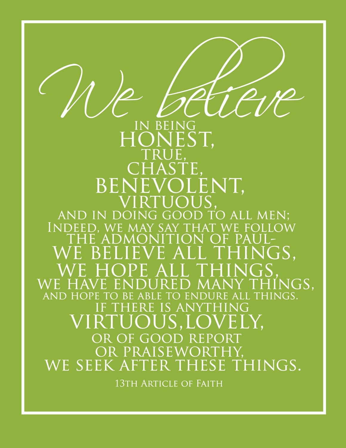 It is a picture of Clean 13th Article of Faith Printable It's just a graphic of Clean 13th Article of Faith Printable