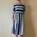 Vintage Nautical Striped Boatneck Sailor Dress, Medium