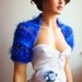 Hand Knitt, Blue, Shrug, Bolero, Holiday Accessories, Wedding Fashion, Spring Fashion, Bride, Bridesmaid