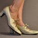 1960s Gold Lamé Lace Ups 9.5N