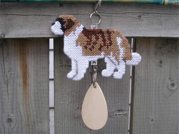 Saint Bernard dog crate tag st. hang anywhere decor handmade