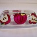 Butter dish-painted butter dish-covered butter dish-painted red apples