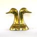 Vintage Pair Brass Bookends. Duck Head. Mid Century. Birds. Desktop. Bookshelf Display. Eclectic Office Desk. Vestiesteam. Rhapsody Attic.