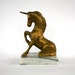 Unicorn Bookend. Unicorn Figurine. Brass Unicorn. Hollywood Regency Home Decor. Marble. Collectibles. Vestiesteam.