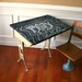 School Desk with Chalkboard Top. Shabby Chic Khaki Paint. Industrial Home Decor. Childrens Schoolhouse Play. Elementary. Vestiesteam.