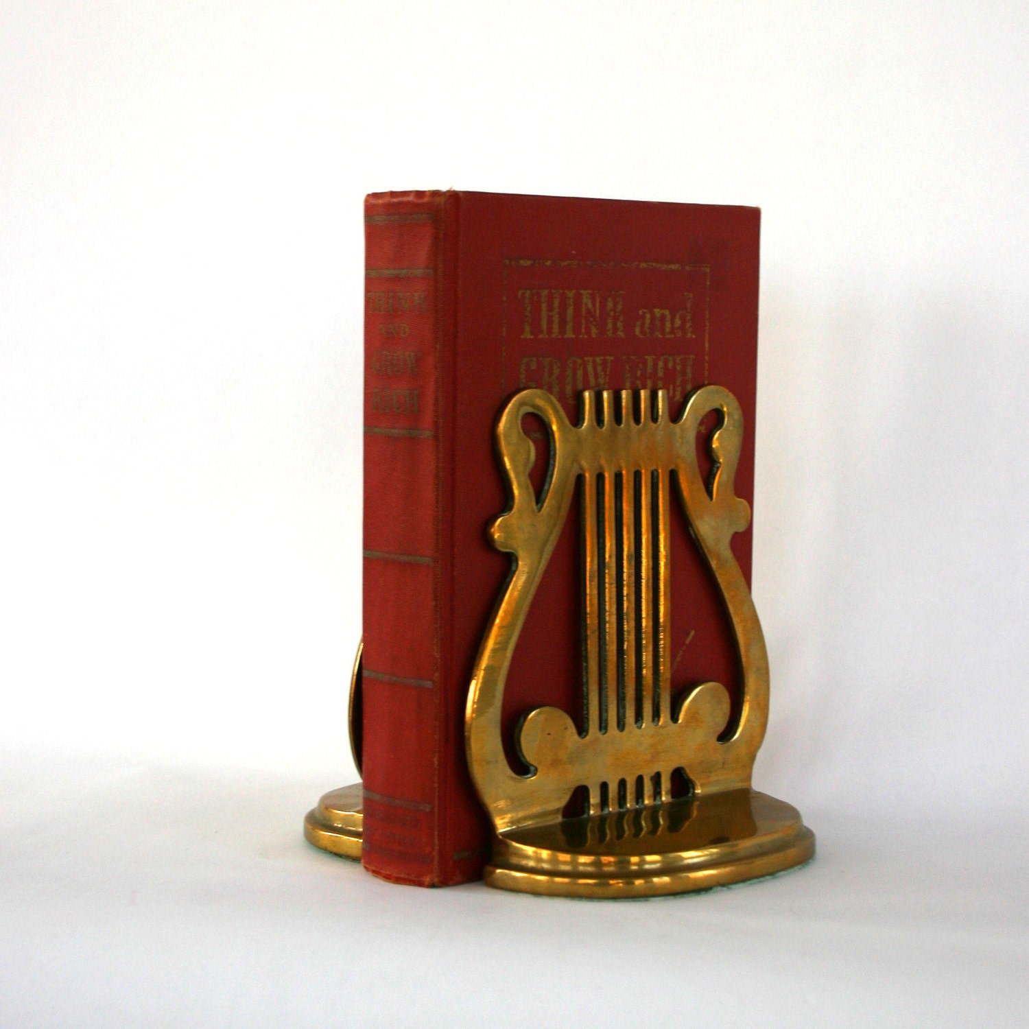 Brass Bookends. Lyre Bookends. Music Lover. Music Teacher