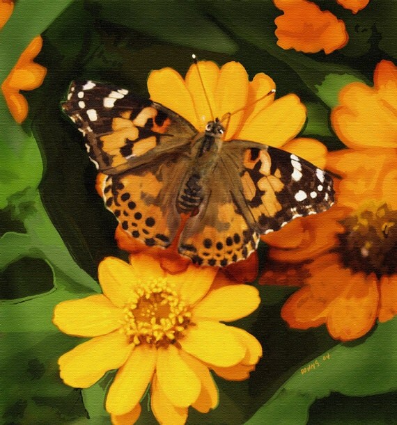 Butterfly Orange and Yellow