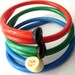 Vintage Knitting Needle Bracelets Harlequin Brights Medium