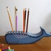 Wood Blue Whale Pencil Holder